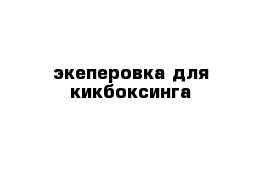 экеперовка для кикбоксинга